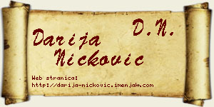 Darija Ničković vizit kartica